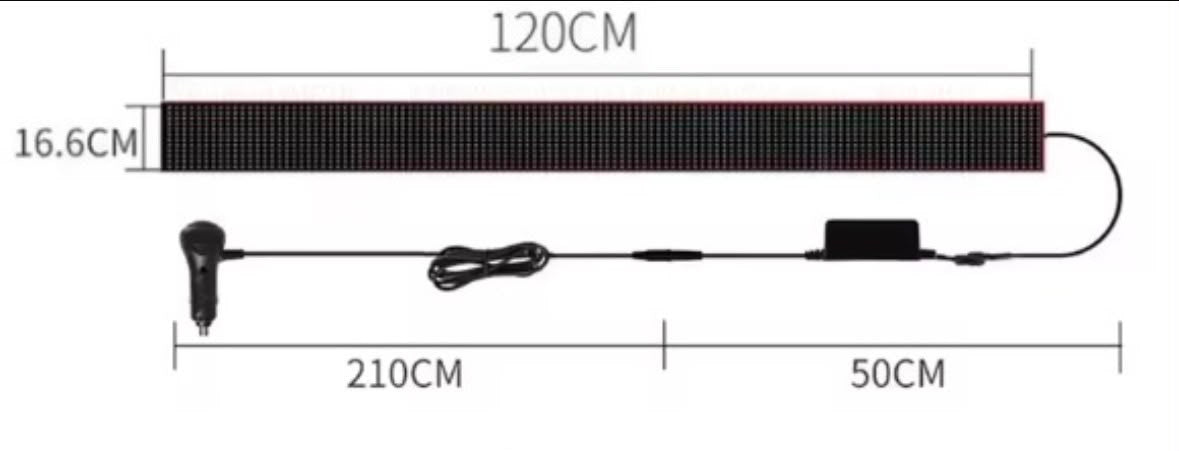 Panel LED Matrix Flexible Inteligente | Control por App y Control Remoto (Para Carro, Camión o Negocio)